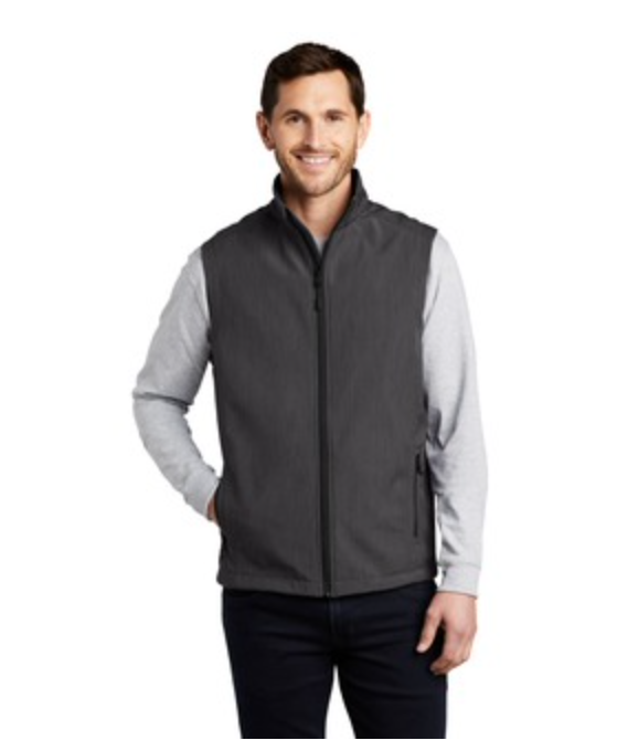 Men's Port Authority Core Soft Shell Vest in Black Charcoal Main Image